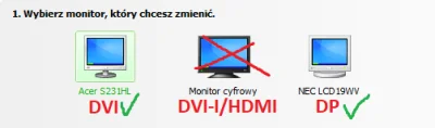 Kafarov - Witam, mam problem z konfiguracją monitorów. Zakupiłem przejściówki z VGA d...