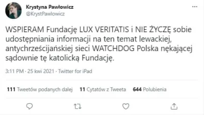 WatchdogPolska - Tego twitta już nie ma. Został usunięty niedługo po tej publikacji a...