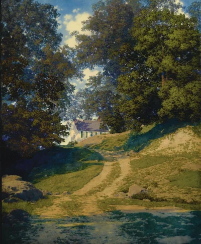 Borealny - Maxfield Parrish (Amerykanin, 1870-1966)
Village school house, 1937

#mala...