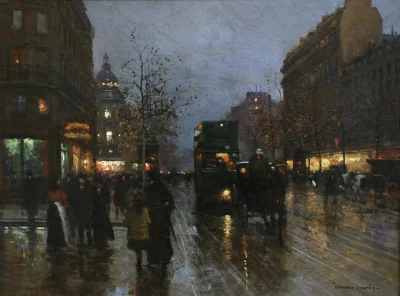 Hoverion - Edouard Cortes 1882-1969 
Paryż nocą, 1910, olej na płótnie, 50,8x66 cm
...