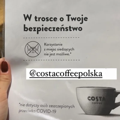 Marcek13 - #costacoffe wprowadza segregacje sanitarna( ͡° ͜ʖ ͡°)
#segregacjasanitarn...