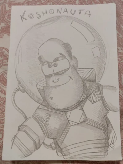 havocki - Czy mój kosmonauta zasługuje na plusa? #rysujzwykopem #rysunek #kosmos