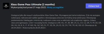 ferigone - Łapcie Mirki kodzik na Xbox Game Passa :)

7GY2M-MRFKR-R46GY-YRKWG-HWKTZ...