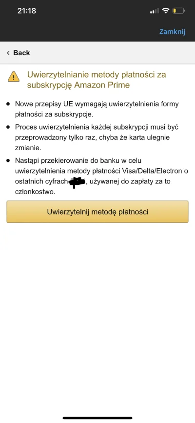 Afrojohny - Miał ktoś problem z aktualizacja płatności w Prime Video? Po kliknięciu n...