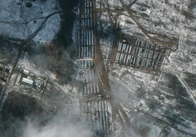 astri - > A camp containing five battalions of Russian troops is pictured near #Yelen...