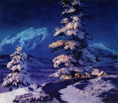 Borealny - Maxfield Parrish (1870-1966)

Moonlight - Deep Snow, 1944
#malarstwo #obra...