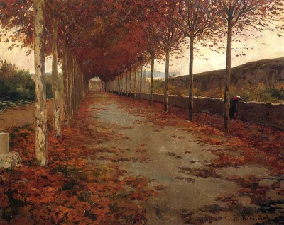 Lifelike - Jesienna droga; Santiago Rusiñol
olej na płótnie, 1888 r., 80 x 100 cm
#...