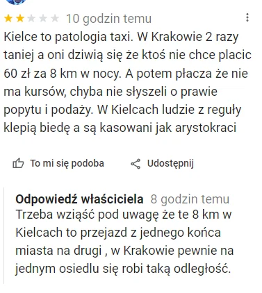 cienius - #taxi #uber #Kielce #patologia #januszebiznesu

odpowiedź właściciela tax...