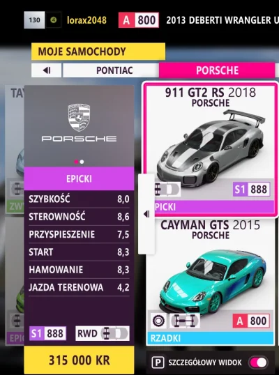 ZlodziejBilonownic - @API1117: Mi najlepiej jeździ się Porsche 911GT2 RS 2018, o dziw...