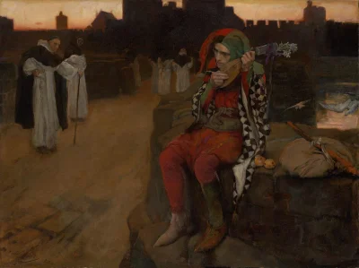 GARN - #sztuka #art #malarstwo autor: Edwin Austin Abbey, The Bridge (1898) olej na p...