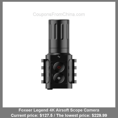 n____S - Foxeer Legend 4K Airsoft Scope Camera
Cena: $127.50 (najniższa w historii: ...