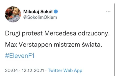 skijumper - Historyczna lista obecności po odrzuceniu protestów Mercedesa
#f1