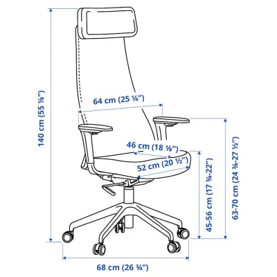 k3s4 - czy ktoś kto posiada krzesło z Ikea model "JÄRVFJÄLLET" mógłby zmierzyć jaka j...