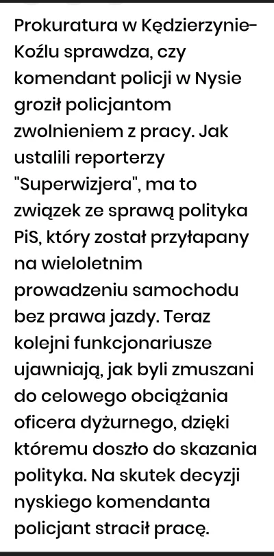 szasznik - Przypominam że w podobnej sprawie jak zatrzymano polityka PiS bez prawka, ...