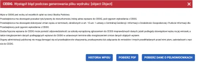 xzesimir_zebski - Czy ktokolwiek z Was jest w stanie pobrać wypis z CEIDG w PDF? 

...