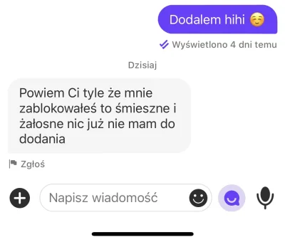 Mystogan - Laska po 4 dniach sie zorientowala ze ja zablokowalem na ig XDDD a wystarc...