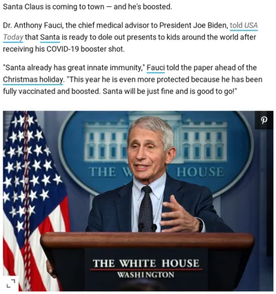 orle - Dr Anthony Fauci, główny wirusolog w USA, w listopadzie rok temu powiedział, ż...