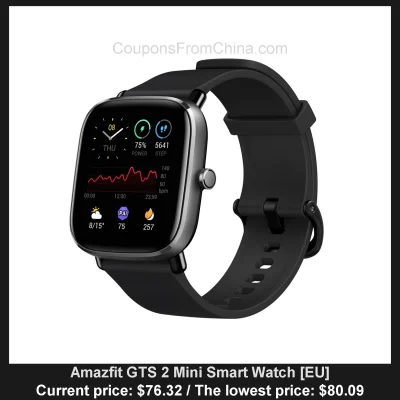 n____S - Amazfit GTS 2 Mini Smart Watch [EU]
Cena: $76.32 (najniższa w historii: $80...