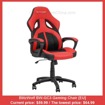 n____S - BlitzWolf BW-GC3 Gaming Chair [EU]
Cena: $59.99 (najniższa w historii: $64....