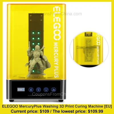 n____S - ELEGOO MercuryPlus Washing 3D Print Curing Machine [EU]
Cena: $109.00 (najn...