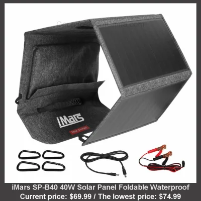 n____S - iMars SP-B40 40W Solar Panel Foldable Waterproof
Cena: $69.99 (najniższa w ...