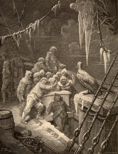 GARN - #sztuka #art #grafika autor: Gustave Doré, ilustracja do poematu Samuela Taylo...