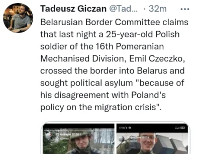 kanasta - @Opornik: Tadeusz Giczan akurat zawsze pisze prawde o Bialorusi.