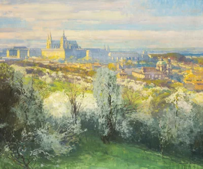 Lifelike - A View of Prague Castle from Nebozízek; Jaroslav Šetelík
85 x 100,5 cm
#...