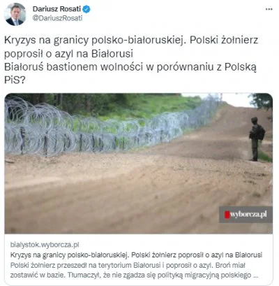 Kaczypawlak - > Raczej Konfederacja, w końcu tyle razy chwalili Łukaszenkę.

@cyrki...