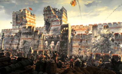 wjtk123 - Szturm na mury Konstantynopola z dnia 29 maja 1453 r. mógł być ostatnim - t...