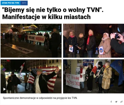 a.....7 - Wczoraj wieczorem odbyły się wielomilionowe protesty przeciwko Lex-TVN, pon...