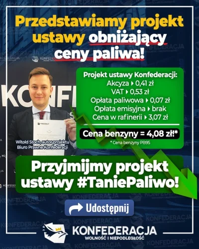 wojtas_mks - > Co to znaczy tanie paliwo? Bardzo konkretny postulat! Niech jeszcze do...