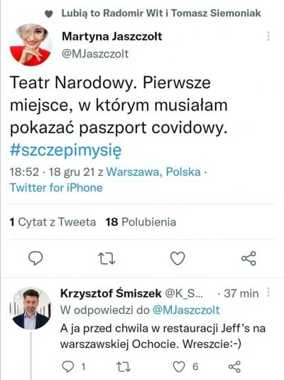 Piwniczny_haker - "Byłem kupić chlebek, musiałem przedstawić swój certyfikat zaświadc...