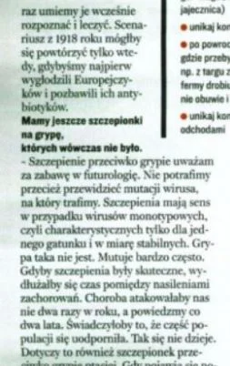 no_names - Warto dodać opinię specjalisty wirusologa odnośnie szczepień na grypę. Na ...