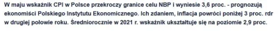 xarcy - @NapoleonWybuchowiec: 
Oszołomy z PIE prognozowały inflację 2,9% za 2021 w m...