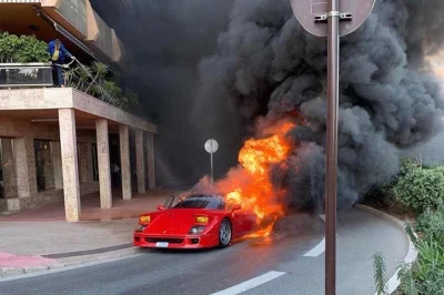 M.....i - Z Twittera.
Ferrari F40 w Monako stanęło w płomieniach. Za kierownicą był ...