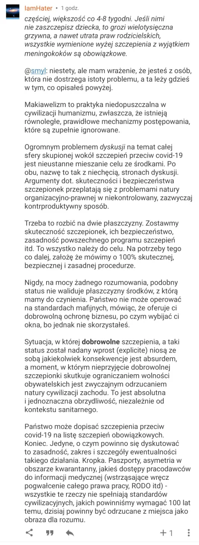 Krupier - Dodam bardzo trafny komentarz, który wyjaśnia dlaczego paszporciki covidowe...