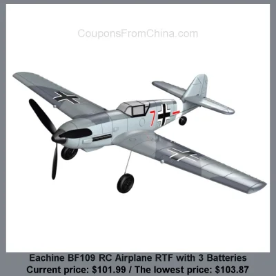 n____S - Eachine BF109 RC Airplane RTF with 3 Batteries
Cena: $101.99 (najniższa w h...