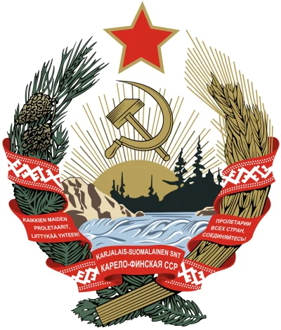 nowyjesttu - Godło Karelo-Fińskiej Socjalistycznej Republiki Radzieckiej (utworzonej ...