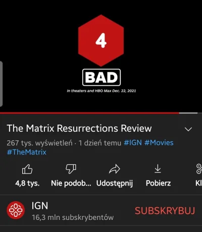 trejn - Żeby dostać 4 od IGN to trzeba się postarać 
#matrix