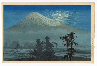 Lifelike - Fuji at Night; Takahashi Hiroaki
drzeworyt, 1930 r.
#artevaria
#sztuka ...