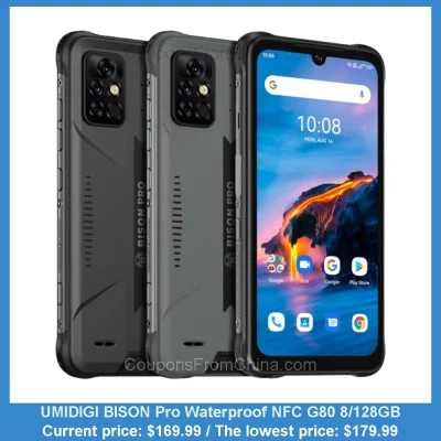 n____S - UMIDIGI BISON Pro Waterproof NFC G80 8/128GB
Cena: $169.99 (najniższa w his...
