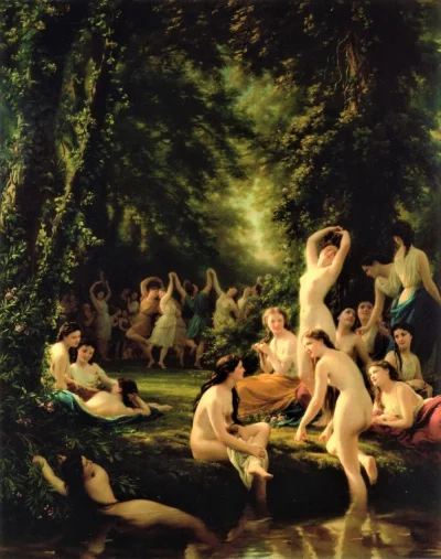 Borealny - Fritz Zuber-Buhler (Szwajcar, 1822-1896)
La reine Bacchanal, ok. 1864
Olej...