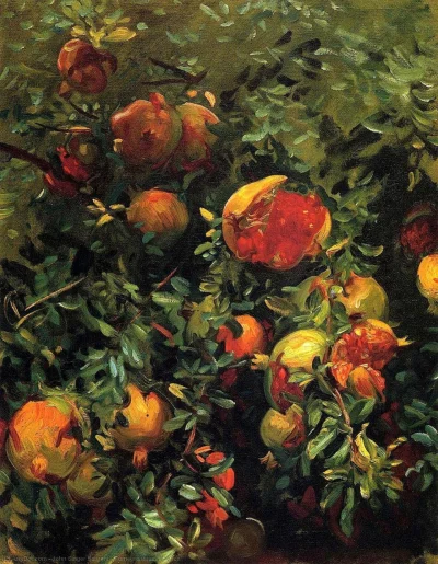 Borealny - John Singer Sargent (1856 - 1925) 
Pomegranates, Majorca, 1908
#malarstwo ...