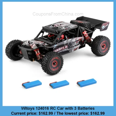 n____S - Wltoys 124016 RC Car with 3 Batteries
Cena: $162.99 (najniższa w historii: ...