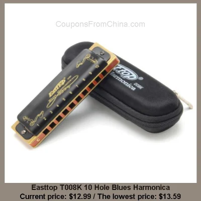n____S - Easttop T008K 10 Hole Blues Harmonica
Cena: $12.99 (najniższa w historii: $...