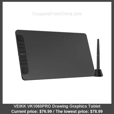 n____S - VEIKK VK1060PRO Drawing Graphics Tablet
Cena: $76.99 (najniższa w historii:...