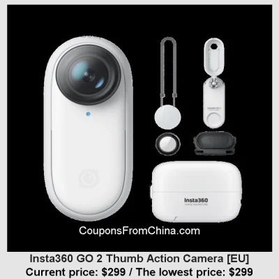 n____S - Insta360 GO 2 Thumb Action Camera [EU]
Cena: $299.00 (najniższa w historii:...