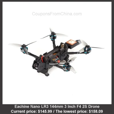 n____S - Eachine Nano LR3 144mm 3 Inch F4 2S Drone
Cena: $145.99 (najniższa w histor...