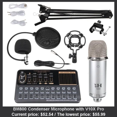 n____S - BM800 Condenser Microphone with V10X Pro
Cena: $52.54 (najniższa w historii...